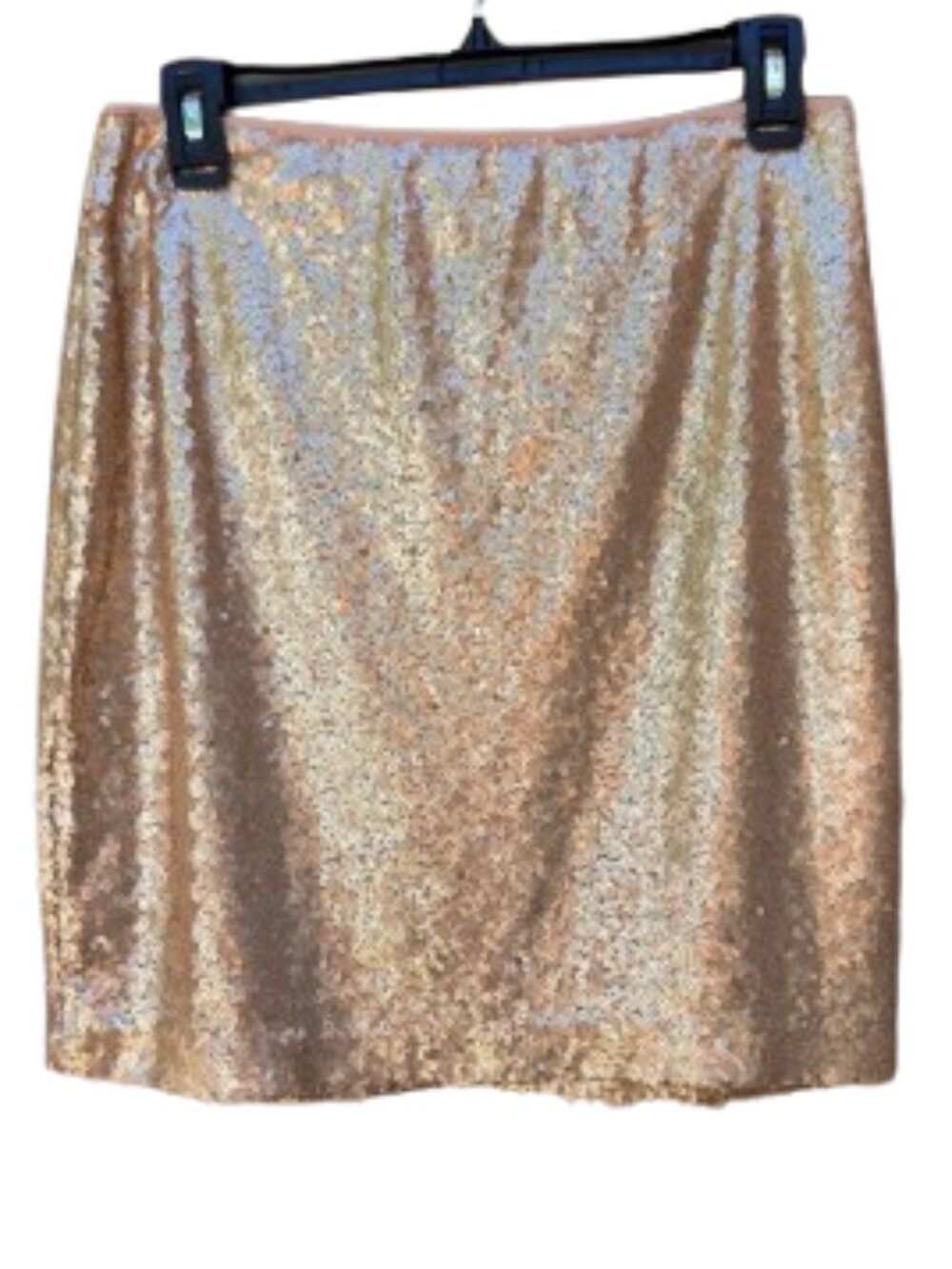 WHBM Gold All Over Sequins Skirt Stretch Back Zip Over Knee 4502013032-570277578